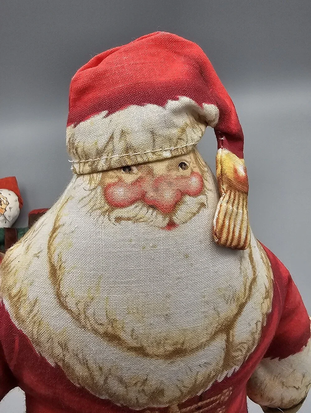 70s Hallmark Drummer Santa Plush Ornament Lot Toy Works Set Vintage Christmas